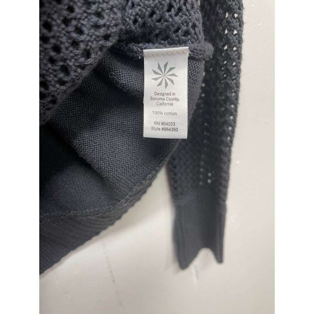 Athleta Women's Lightweight Sweater Jacket Activewear Small Charcoal Gray Hood - Picture 5 of 10